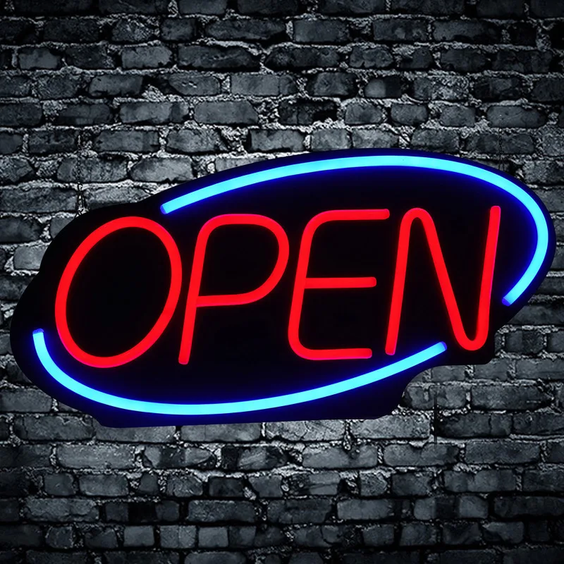 LED Open Sign Neon Light Bright Outside Walls Restaurants Bars Modern Commercial Lighting Decoration