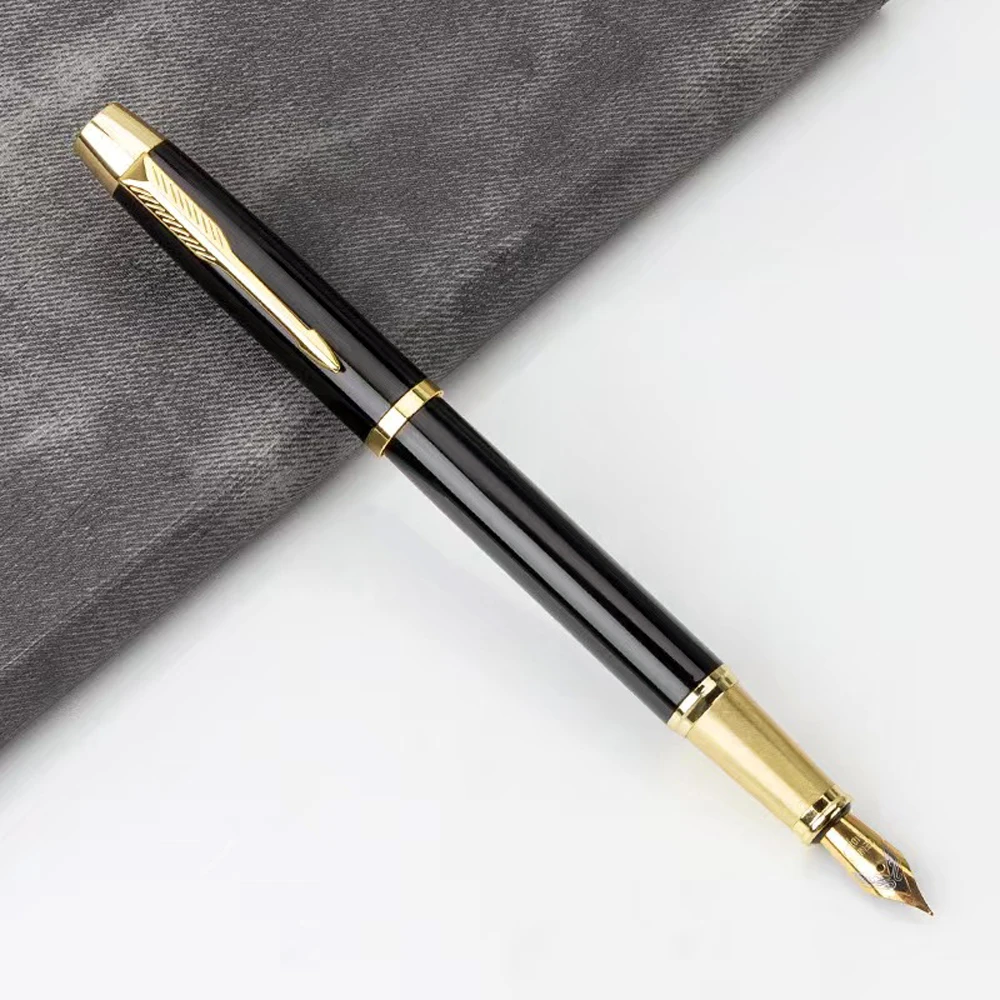 Standard Klassische Büro Schwarz und Weiß Streifen Business Kalligraphie Tinte Stift 0,5mm Nib Geschenk Brunnen Stift – Detail 1