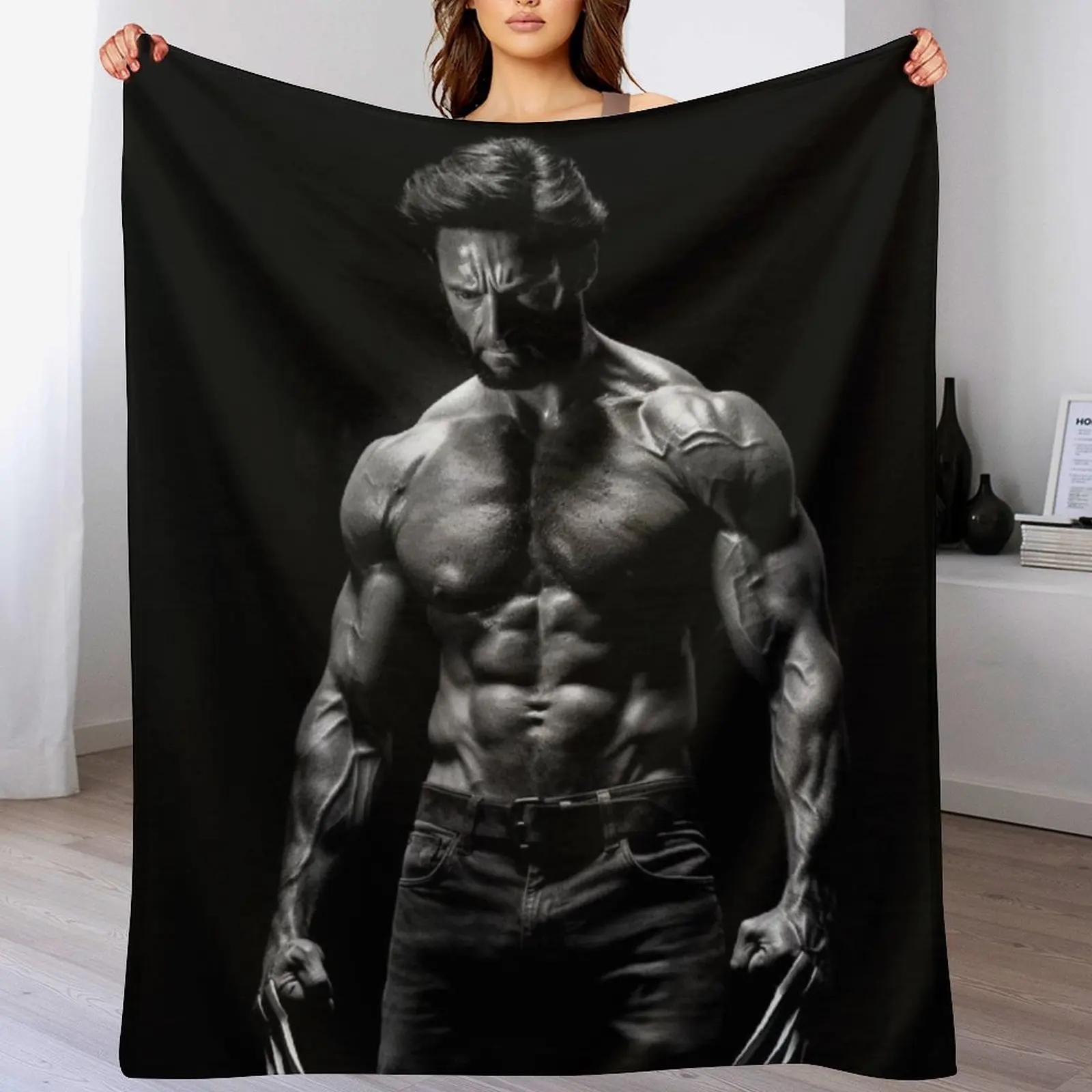 

Hugh jackman Throw Blanket christmas decoration Hair Heavy for winter Blankets