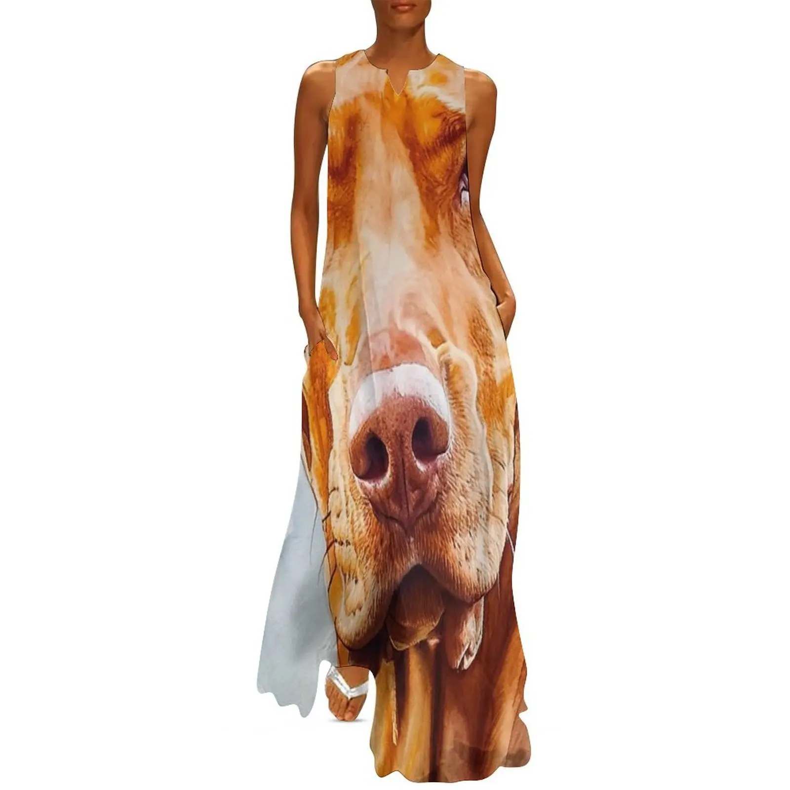 

Watercolor Vizsla Long Dress women's summer clothing 2025 luxury women's party dress evening prom Woman clothes Women's clothing