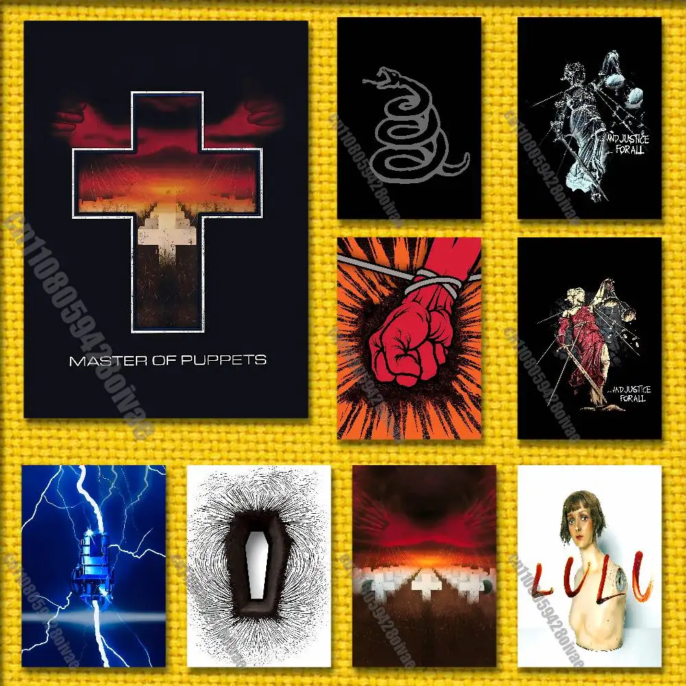 M-MetallicaS R-Ride the Lightning Poster Wall Murals For Home 21x30cm Self-adhesive Decorative Sticker Playbill Cover