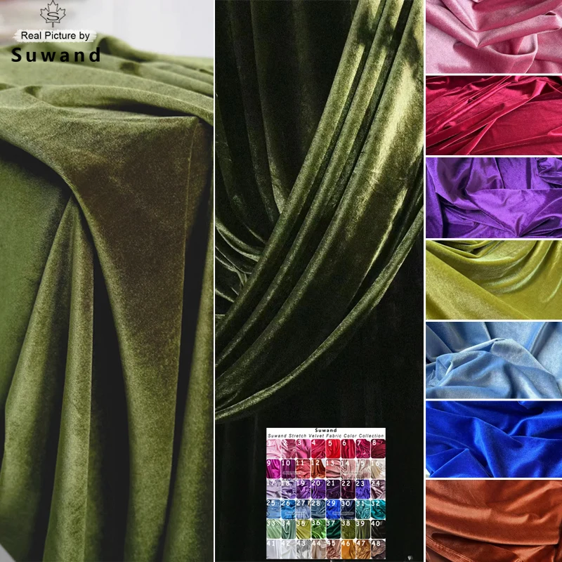 

Soft Velvet Fabric for Decoration Curtain Draperies Formal Dress Photographic Backdrops Wedding Party Cloth DIY Material