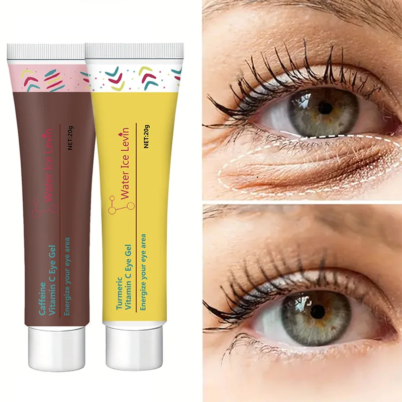 Turmeric Eye Cream Vitamin C Wake Up Eye Serum Gel,Hyaluronic Acid Caffeine To Hydrate, Minimize Eye Bags,Puffiness And Swelling