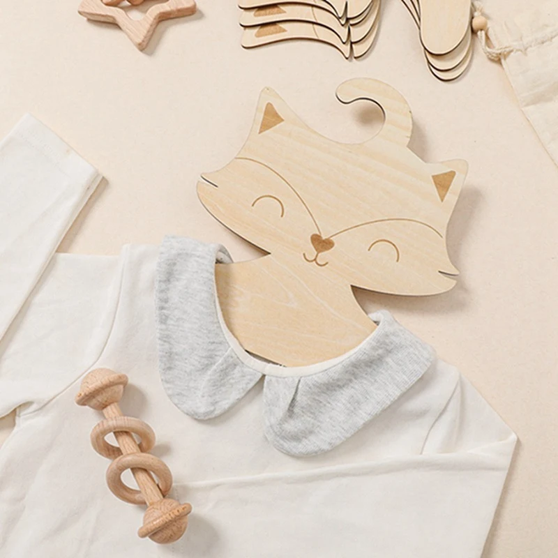 Baby Clothes Hangers-Creative Wooden Baby Hangers For Nursery Adorable Cartoon Shaped Kids Hangers,Infant Clothes Hanger