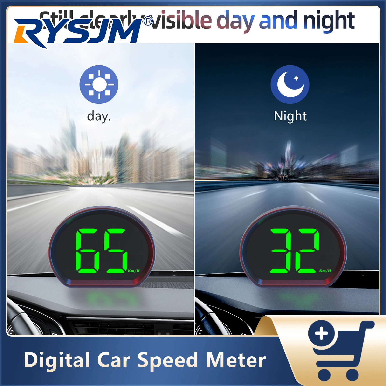 Digital LCD Speed Meter GPS Car Head Up Display For HUD Speedometer For All Cars On Board Computer Auto Electronic Accessories