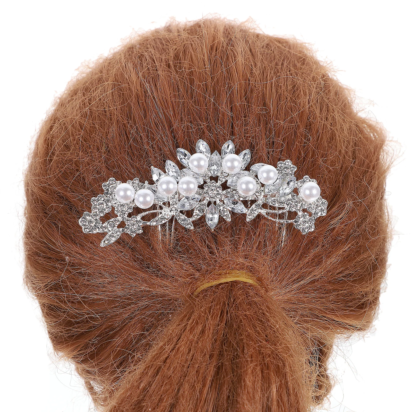 سبائك الزفاف حجر الراين حزب سبيكة الأزياء غطاء الرأس الزفاف الشعر الإدراج مشط كريستال الشعر الإدراج مشط #6