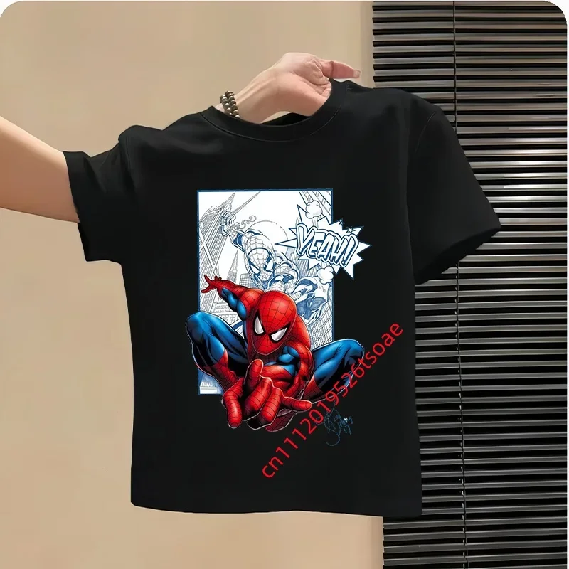 Spider-Man 2026 New Style Children's Pure Cotton Short-Sleev