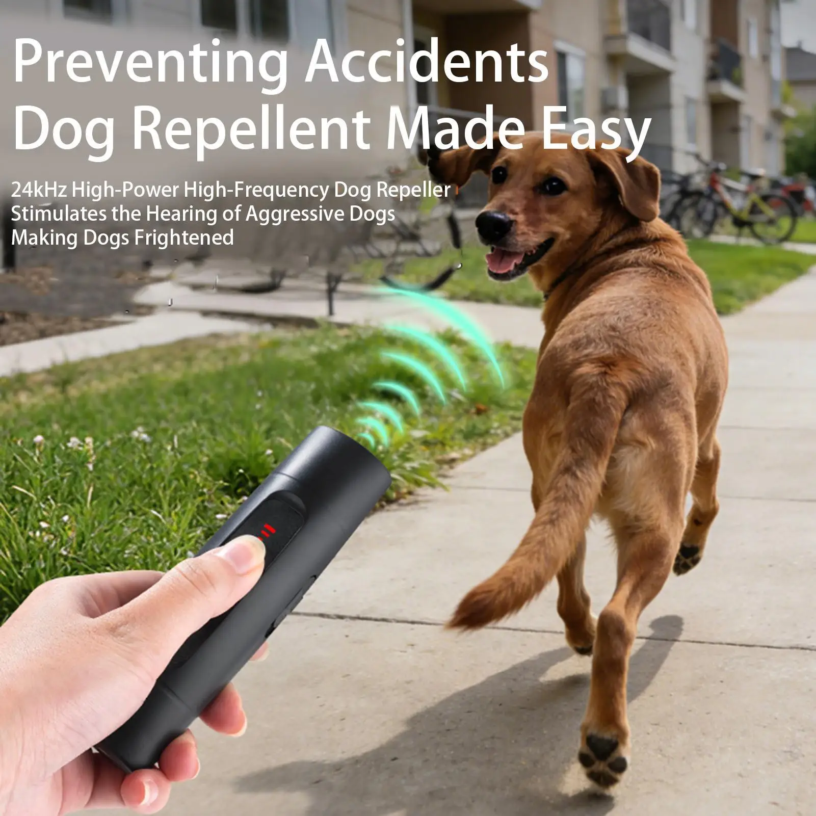 Dog Barking Stopper 2 Speeds Portable Ultrasonic Control Dog Attack Protection Devices For Garden Lawn Patio Balcony Walkway