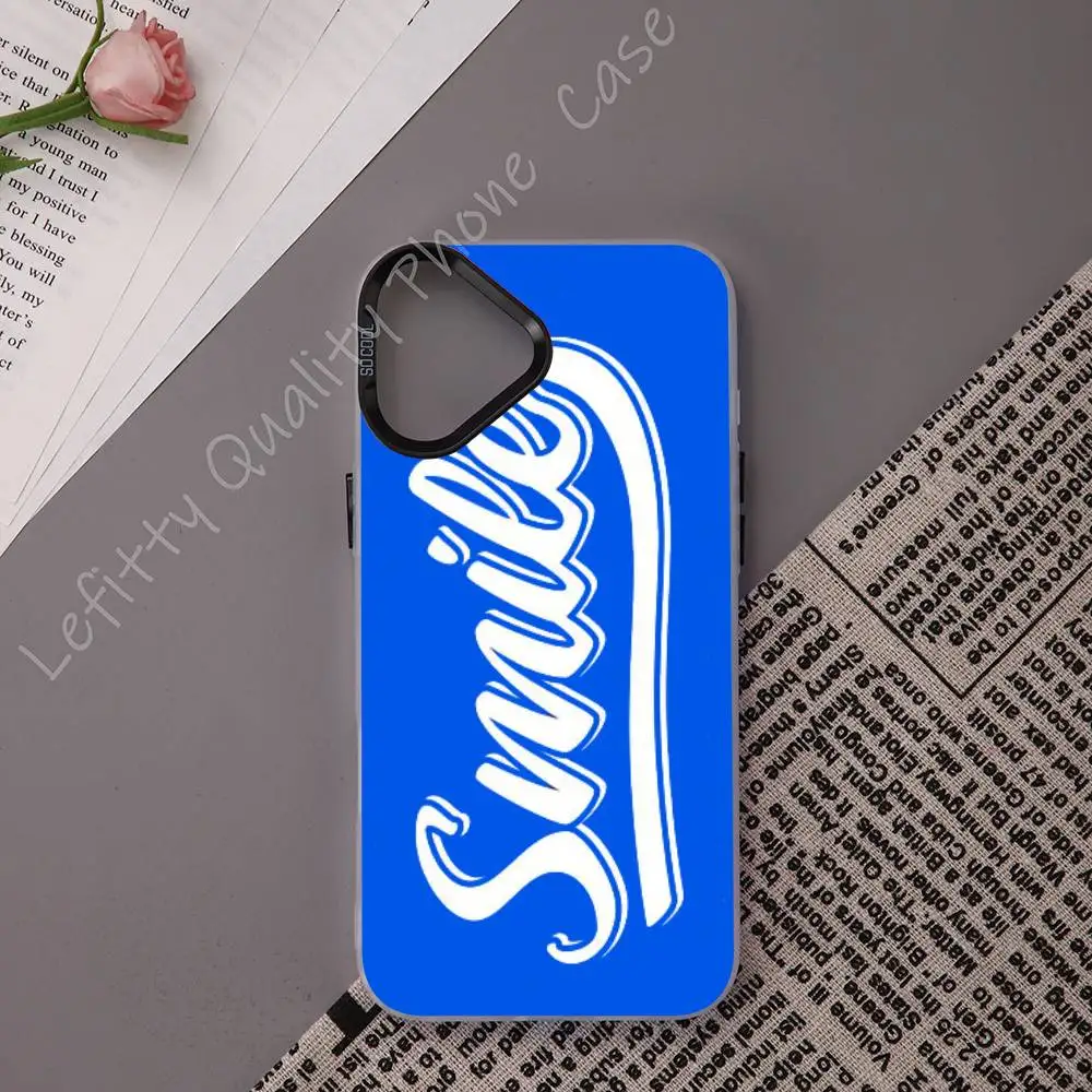 Ins الأزرق شخصية رسائل جراب هاتف آيفون 16 15 14 13 12 11 برو ماكس ماتي أورورا متعدد الألوان الليزر التدرج Funda #3