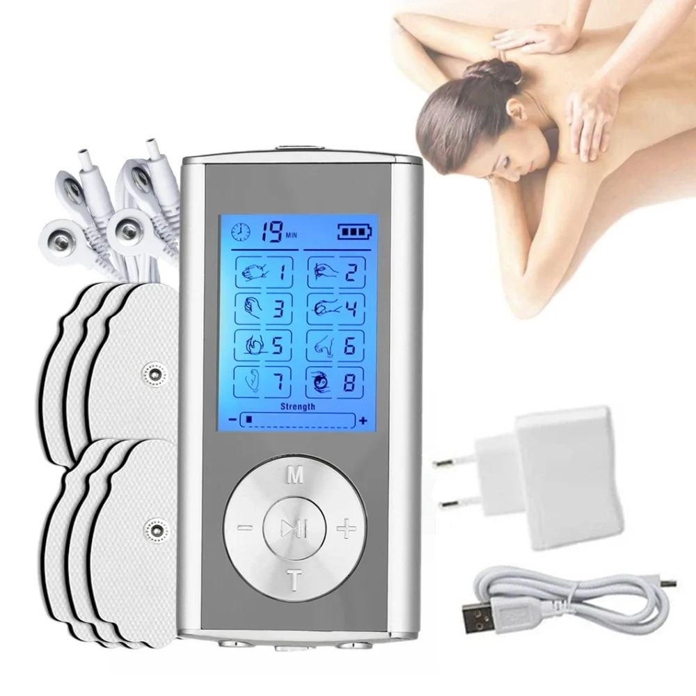 

Physiotherapy Muscle Stimulator TENS Electrostimulation Massager Rechargeable Low Nerve Digital Acupuncture Massage Therapy Tool