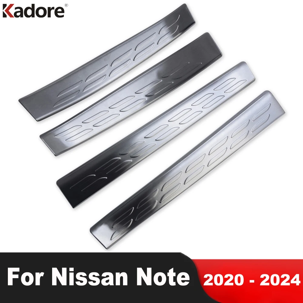 For Nissan Note 2020-2022 2023 2024 Stainless Steel Car Inner Door Sill Scuff Plate Threshold Pedal Protector Guards Accessories