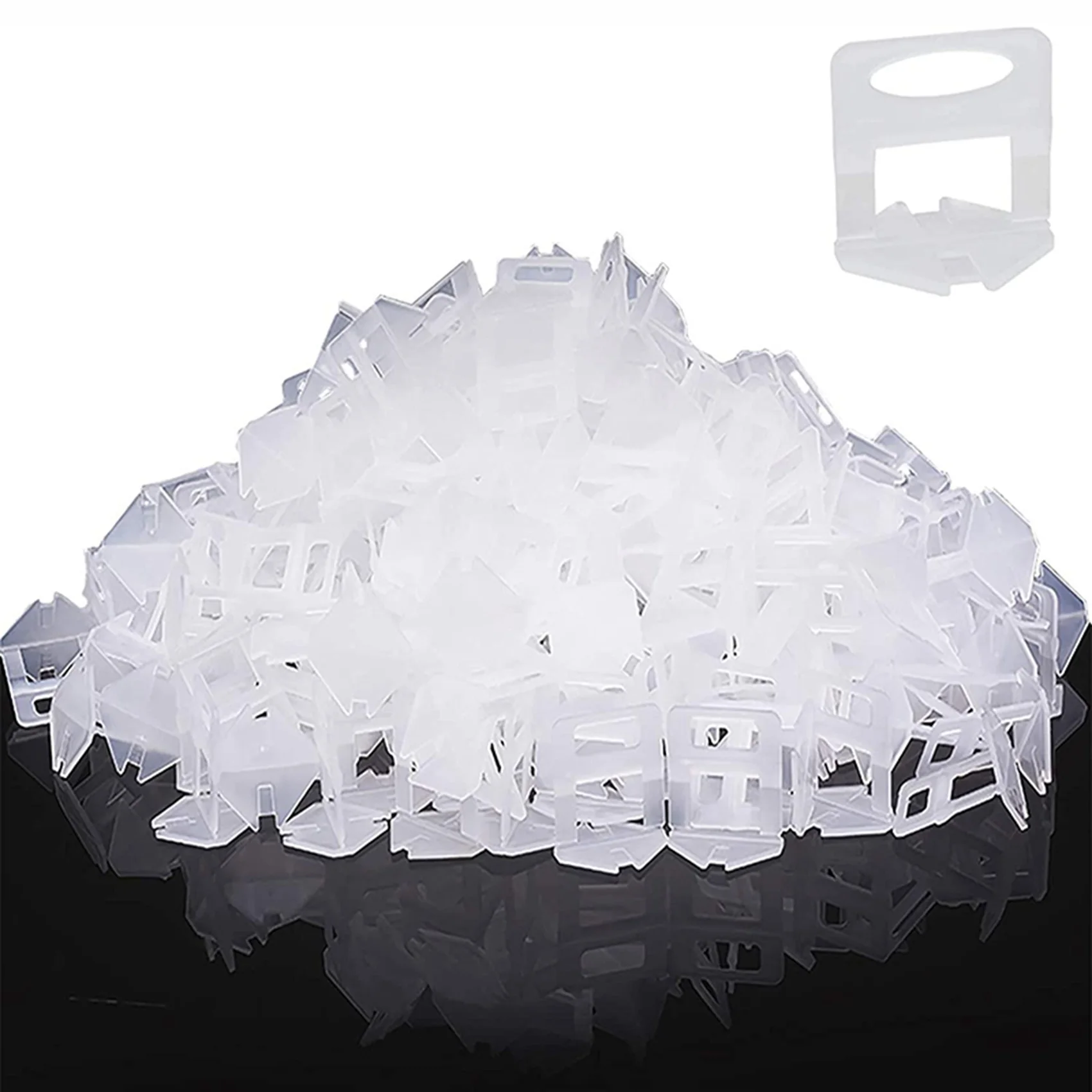 

AC88-800Pcs Tile Leveling System Clips 1.5Mm DIY Tiles Leveler Spacers Tile Leveling System For Professional Tile