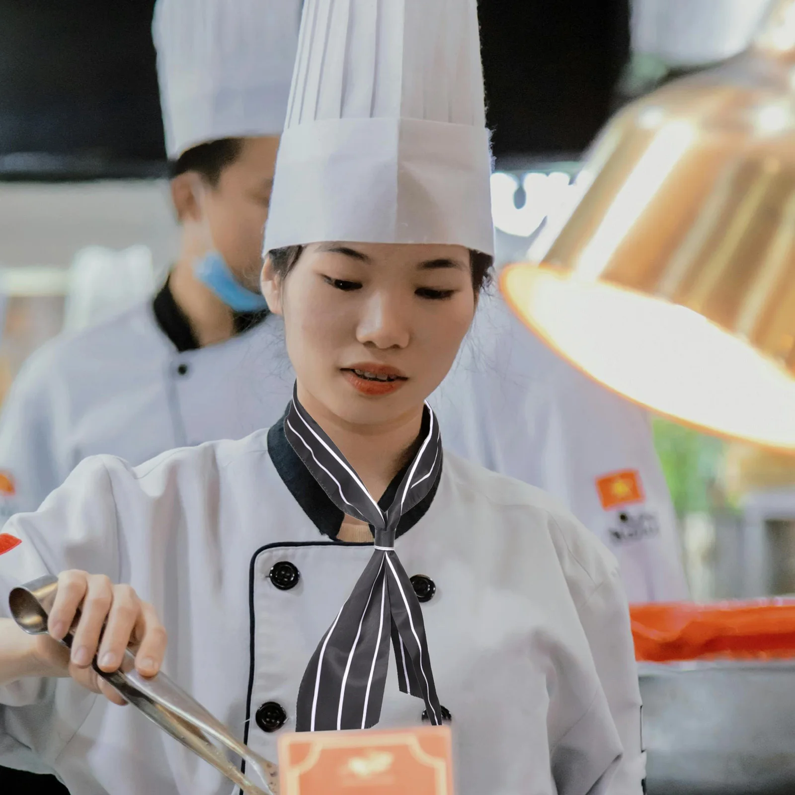 Foulard Triangle de Chef professionnel, Bandana, respirant et Durable, accessoires d'uniforme de cuisine, enveloppes de tête de travail de cuisinier