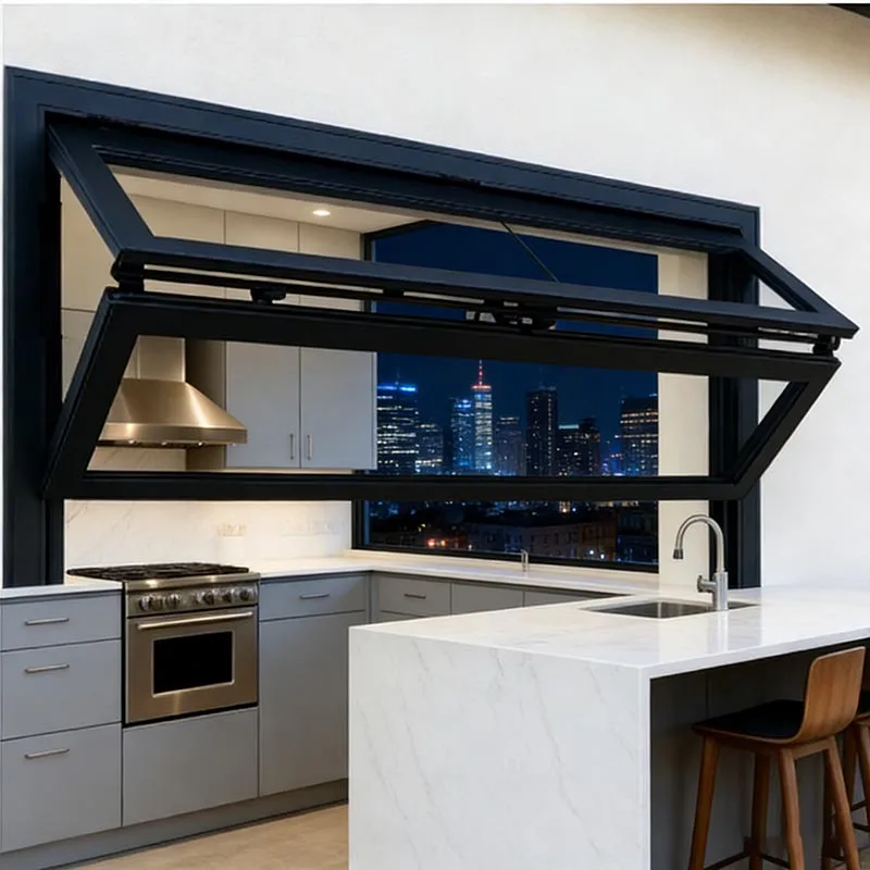 Any Size Custom Modern Soundproof Noise Reduction Aluminum Bi Fold Window Tempered Glass For Home Balcony Patio Bedroom