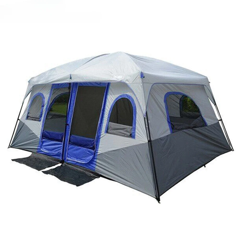 

automatic camping tent portable waterproof backpack double door double window tent outdoor equipment