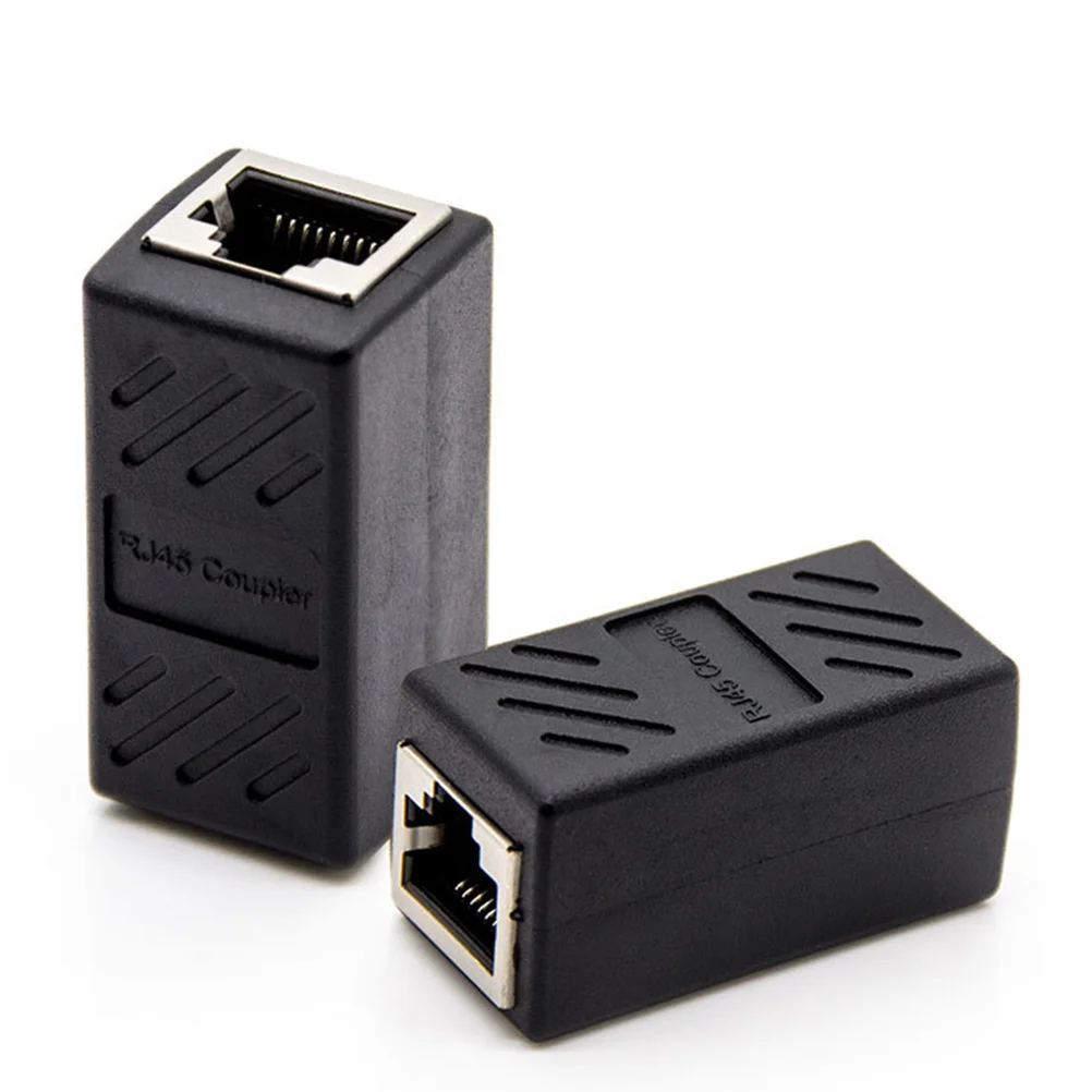 

2pcs Network Lan Connector Rj45 Coupler Female To Female Inline Shielded Ethernet Extender For Home Office Computer Peripheral