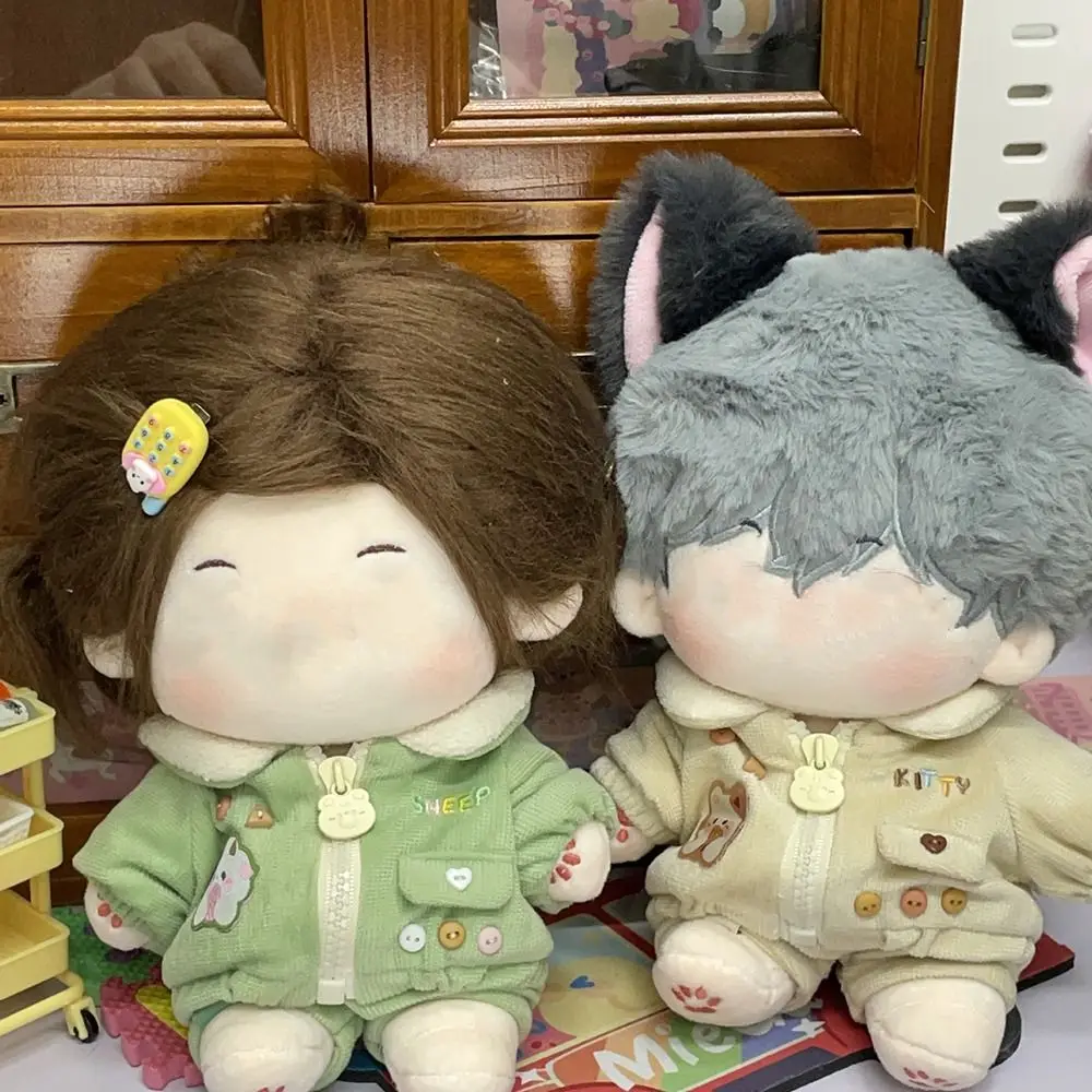 Regalo da gioco per la casa, completo di ricambio, giacca in cotone con risvolto, 20 cm, vestiti per le bambole, vestito da cambio, gioco, cappotto di velluto a coste