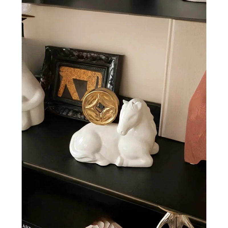 Creative Fortune Immediately Rich Ceramic Decorative Small Ornaments Living Room Entrance Desktop Light Luxury Office Art