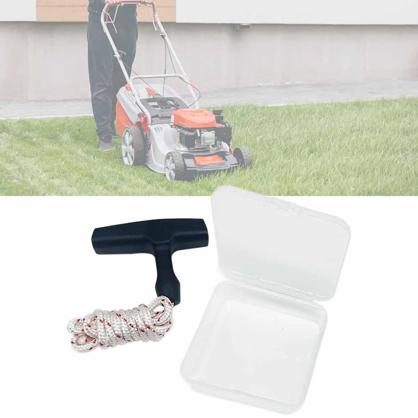 

Starter Handle with Cord,Pull Cord Replacement Outdoor Braided Rope Recoil Starter Rope for Generators Outside Yard Gardening