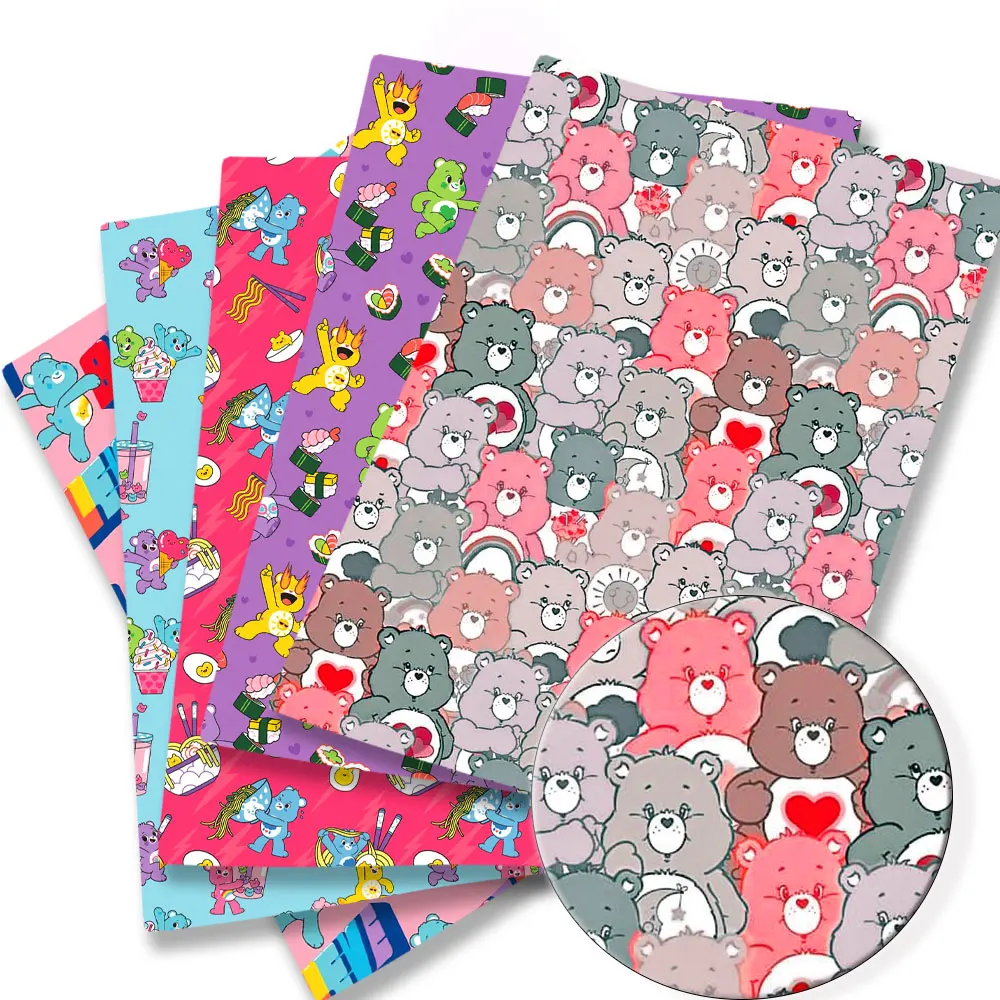 140x50CM Cartoon-Stoff DIY Care Bears Cartoon Polyester/100% Baumwolle/Satin Stoff Patchwork-Gewebe für Kinder Nähen Puppen Vorhänge 45990