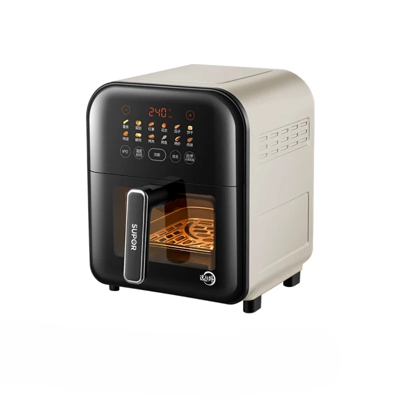 Friggitrice ad aria a infrarossi lontani, friggitrice elettrica multifunzionale intelligente visiva, uso domestico di grande capacità da 6 litri senza trasformare