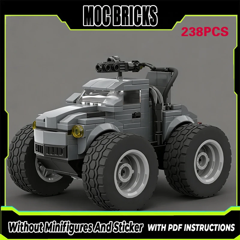 

City Car Model MOC Building Bricks Off-Road Vehicle With Huge Wheels Modular Technology Gifts Holiday Assemble Children Toy Suit