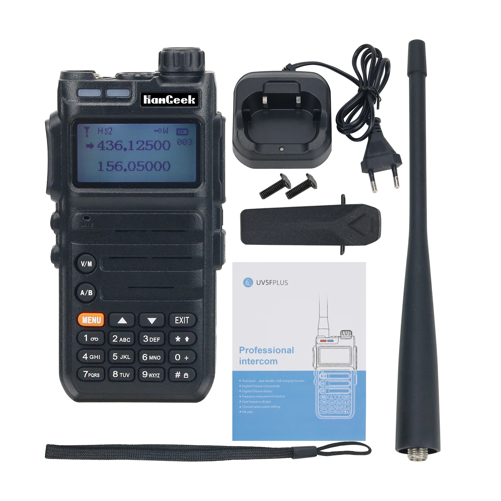 

HamGeek HG685 15W VHF UHF Radio Walkie Talkie 136-174Mhz 400-470Mhz Handheld Transceiver 128CH