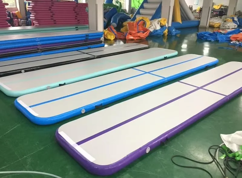 Pista de aire inflable para gimnasia, pista de aire inflable para suelo, pista de aire para cultivo, entrenamiento de Yoga, pista de porristas de 6m/7m/8m