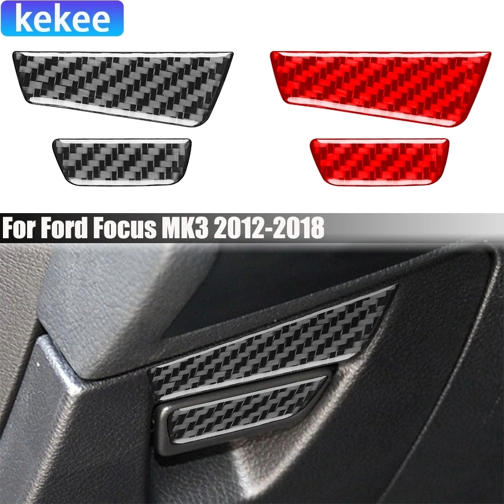 

Carbon Fiber Car Accessories Dashboard Driver Storage Panel Modified Interior Trim Cover Sticker For Ford Focus MK3 2012-2018