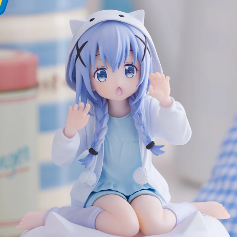 

Anime Luminasta Is The Order A Rabbit Figure Kafuu Chino Figure Sitting Position Model 15cm PVC Car Decoration Kawaii Doll Toys