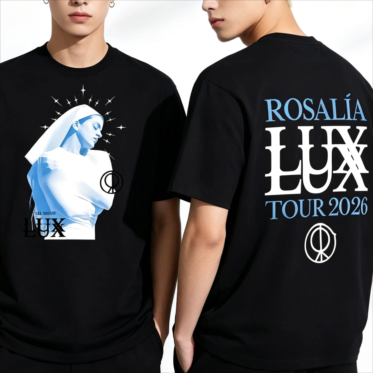 Hot Sale Singer Rosalia Lux Tour 2026 Vintage T-shirt Men Women Summer Hip Hop Gothic T Shirt Breathable and Comfortable Clothes