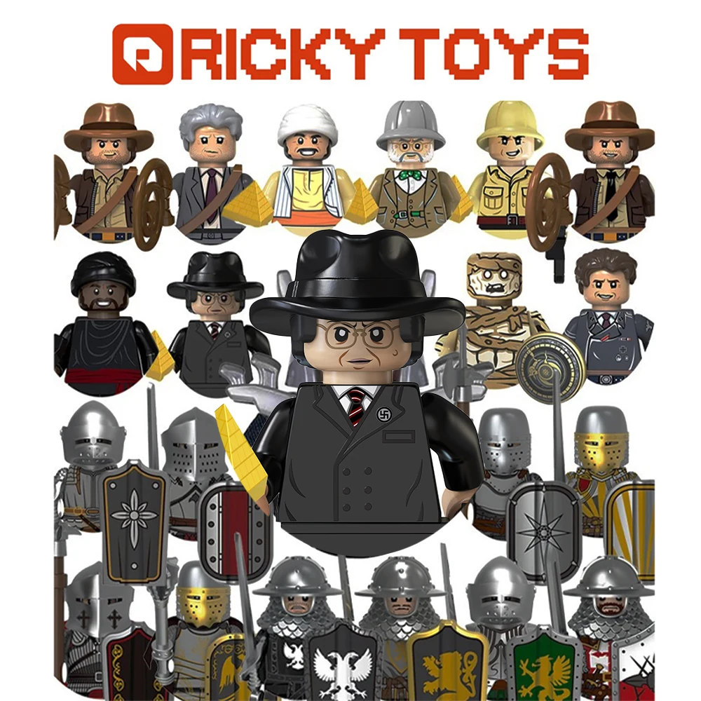 2026 Neue Bausteine Mittelalterlicher Ritter JONES TV3001-3010 Für Spielzeug Geschenke Bauklötze DIY Mini-Actionfiguren Minifiguren Weihnachten