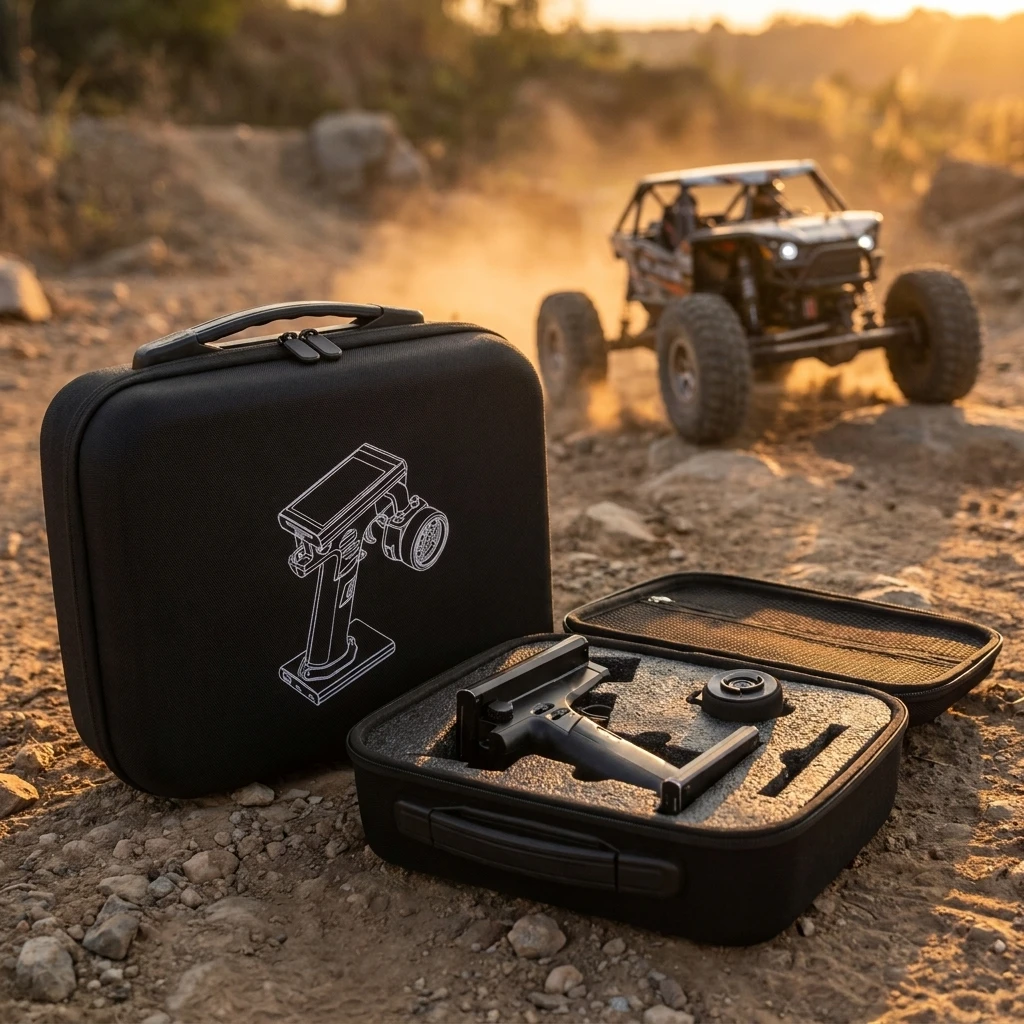 Portable RC Transmitter Storage Bag Hard Shell PA Case Waterproof Radio Controller Protective Handbag For FLYSKY NB4 Accessories
