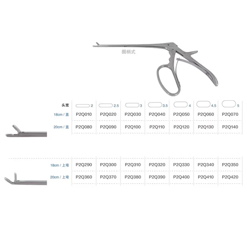 Admiralty medical nucleus pulposus forceps 18 20cm straight elbow ring handle type nucleus pulposus remover spine orthopedic ins