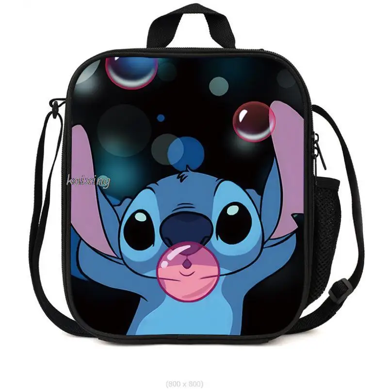 Hot Lilo And Stitch Women Insulated Lunch Bag Tote Thermos Cooler Food Pranzo Box for Kids Boy Girls Best Gift