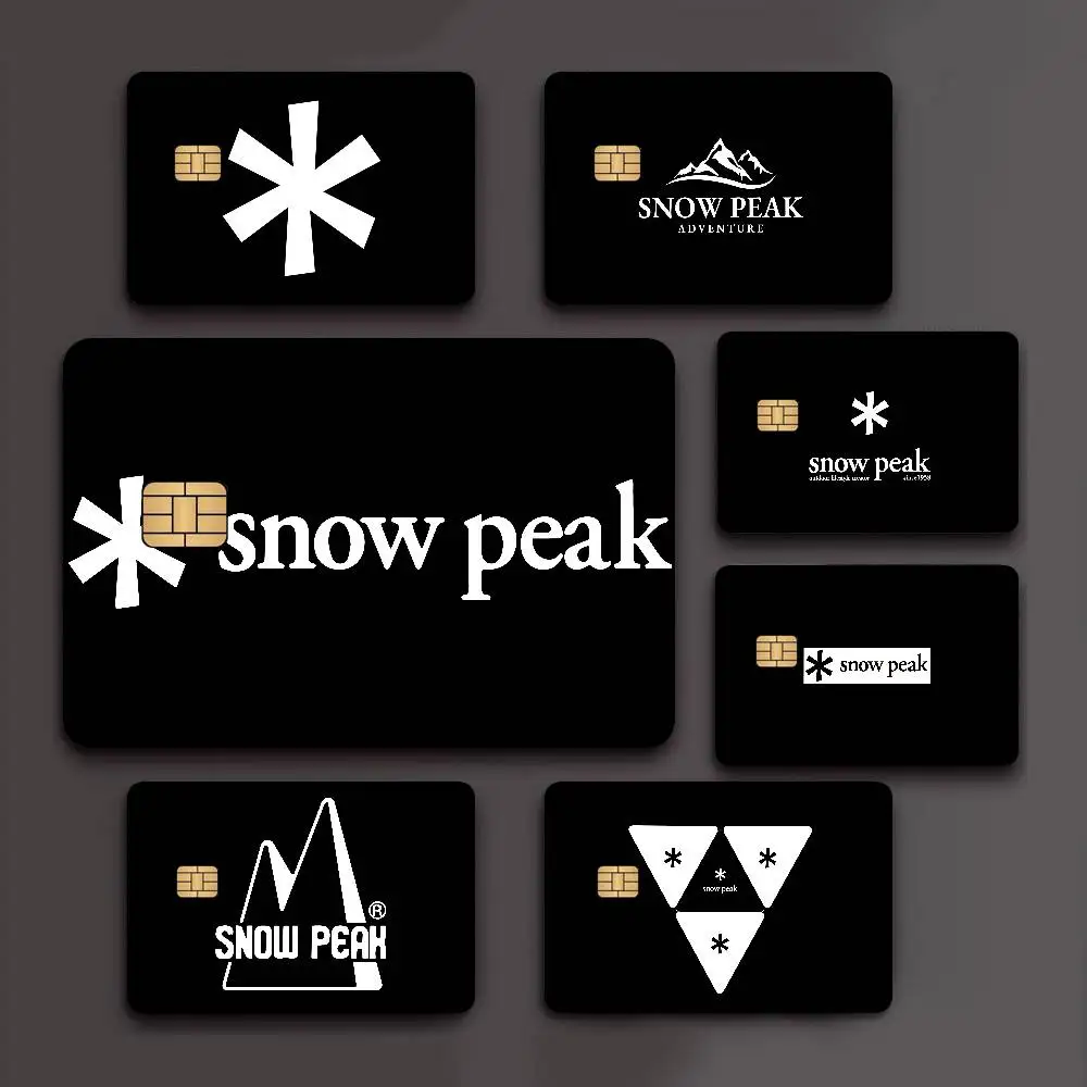 Outdoor WILD S-Snow Peak Fashion Matte Gold Silver Black Matte Film Skin Sticker Tape for Bank Credit Debit Card