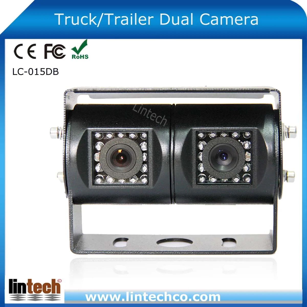 30 Pcs IR LED For Bus Tractor Van Trailer Twin Lens Ccd Night Vision HD Car Reversing Camera