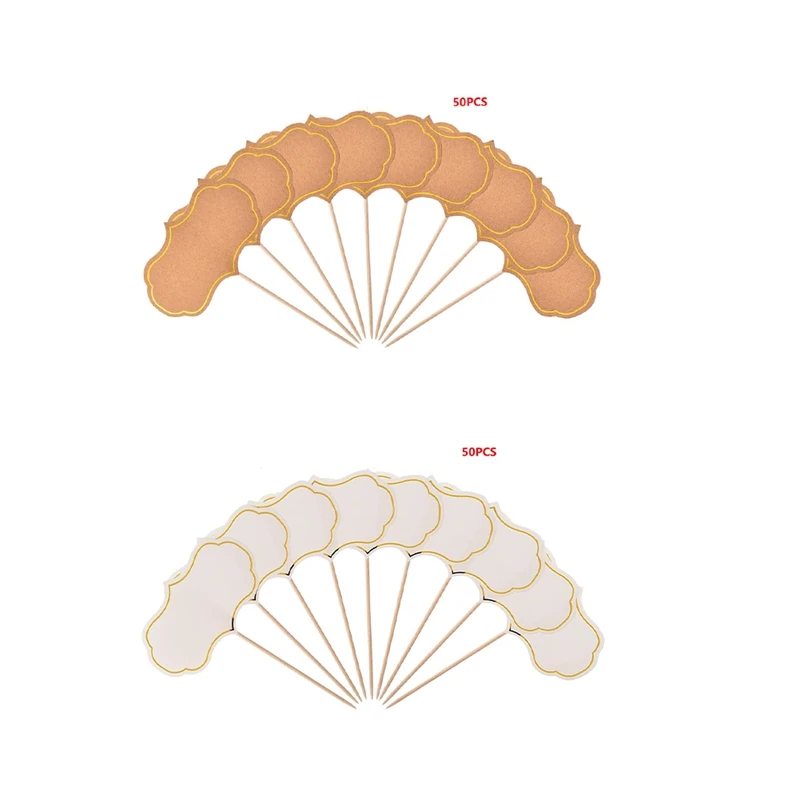 50PCS Chalkboard Cupcake Toppers Picks Charcuterie Board Buffet Labels Food Tag Blank Toothpick Flag Appetizer Signs B Durable