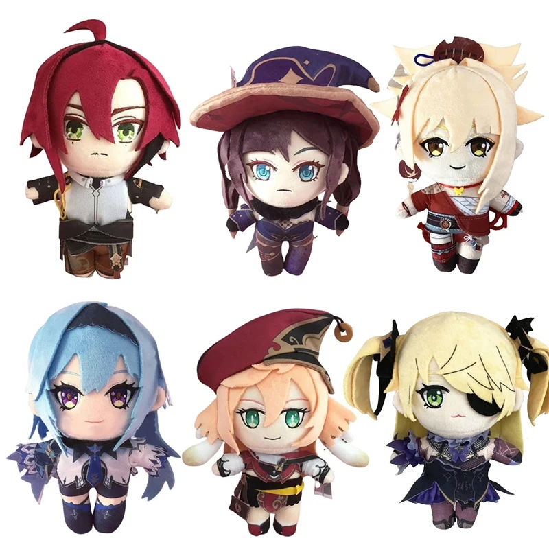 

Genshin Impact Plush Shikanoin Heizou Mona Yan Fei Fischl Eula Lawrence Kaedehara Kazuha Hu Tao Soft Doll Pillows Kids Gifts