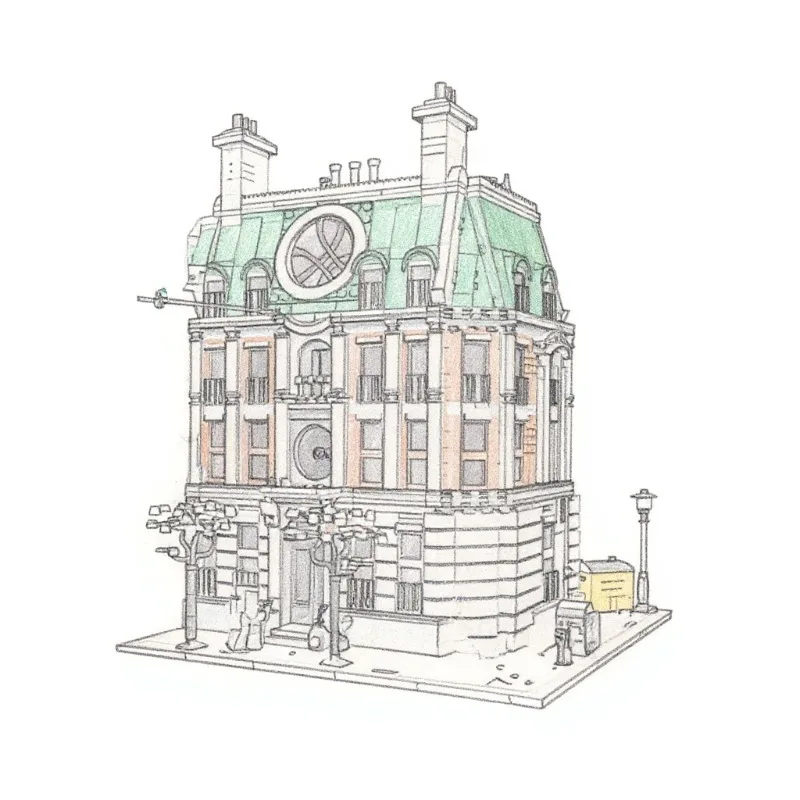 

2025 Modern city street view building block model assembly technology building block series toys children adult Christmas gifts