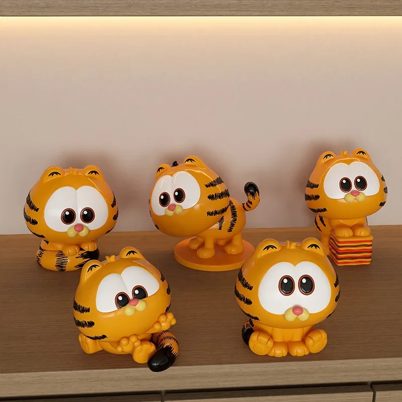 

7cm PVC Garfield Anime Peripherals Action Figure Collectible Desktop Ornament Garage Kit Doll Model Birthday Toys Gifts
