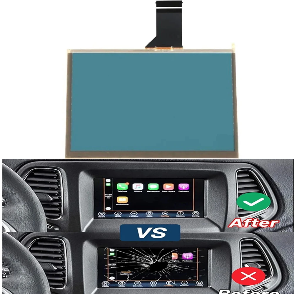 7 Inch Touch Screen Digitizer LCD Radio Navigation Panel for 2017-2020 Jeep Compass TDO-WXGA0700K00033-V2 TDO-WXGA0700K00033-V