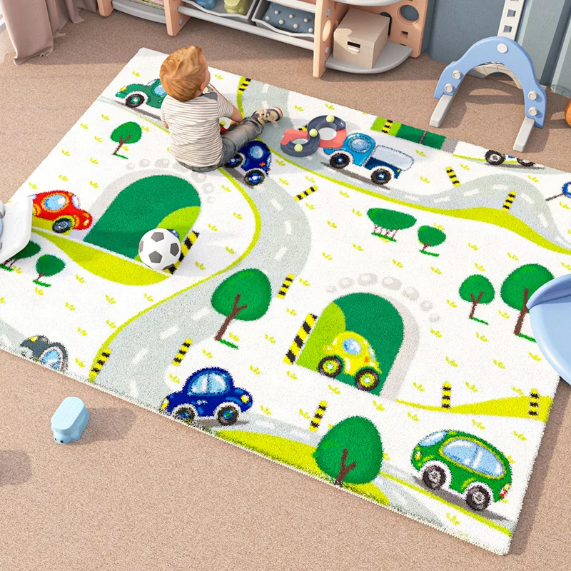 Modern Minimalist Dirtresistant Easycare Living Room Carpet Thickened Soft Cartoon Children Room Carpets Washable Nonslip Rug