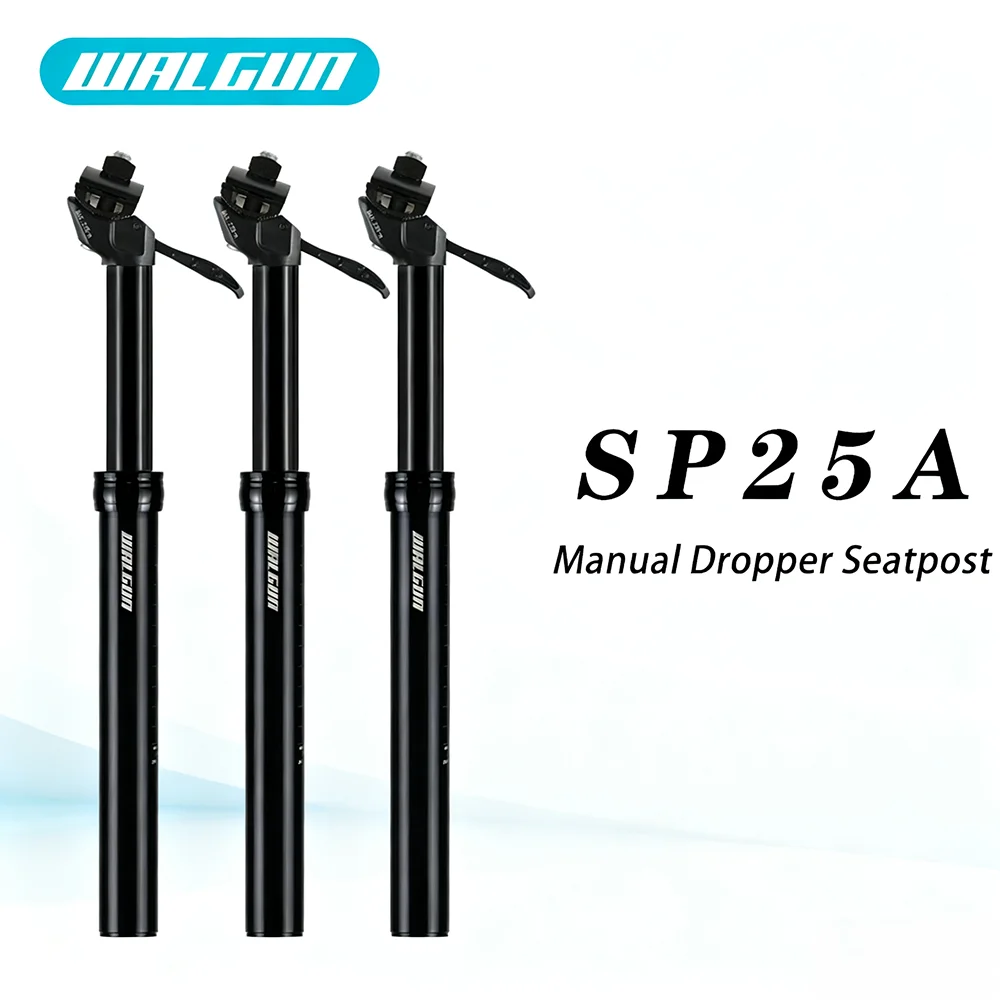 WALGUN MTB Telescopic Seatpost Dropper Adjustable Seat Post 27.2 30.9 31.6 Manual Remote Control Hydraulic Middle External Cable