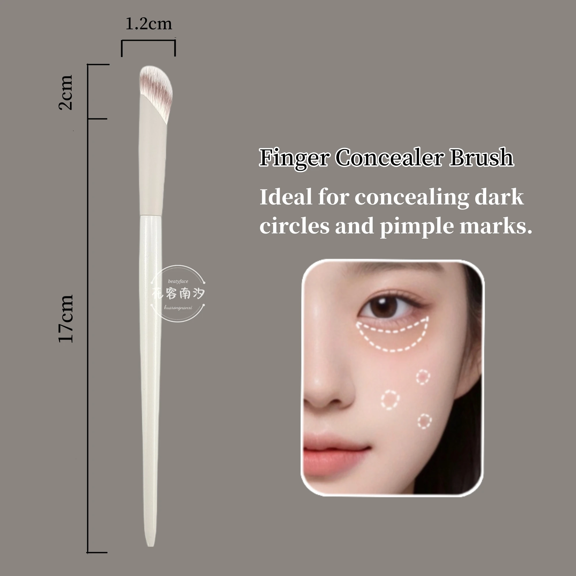 Finger  Concealer Brush Tongue Shape Flat Head Brush Acne Marks Tear Gaps Decrease Lines Dark Eye Circles No Brush Marks