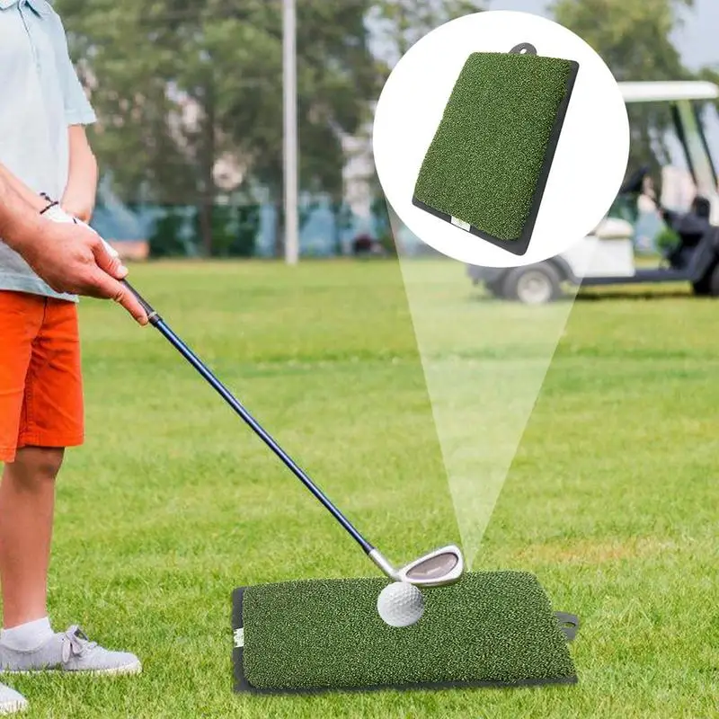 

Golf Hitting Mat Artificial Turf Training Hitting Mat With No-Slip Rubber Base 18.8 X 11.8 Inch Striking Pad For Indoor Outdoor