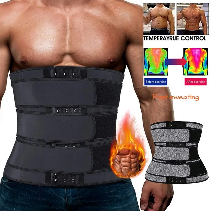 Mens Waist Trainer Male Abdomen Reducer  Wrap Slimming Belt Body Shaper Waist Trimmer Corset Belly Shapewear