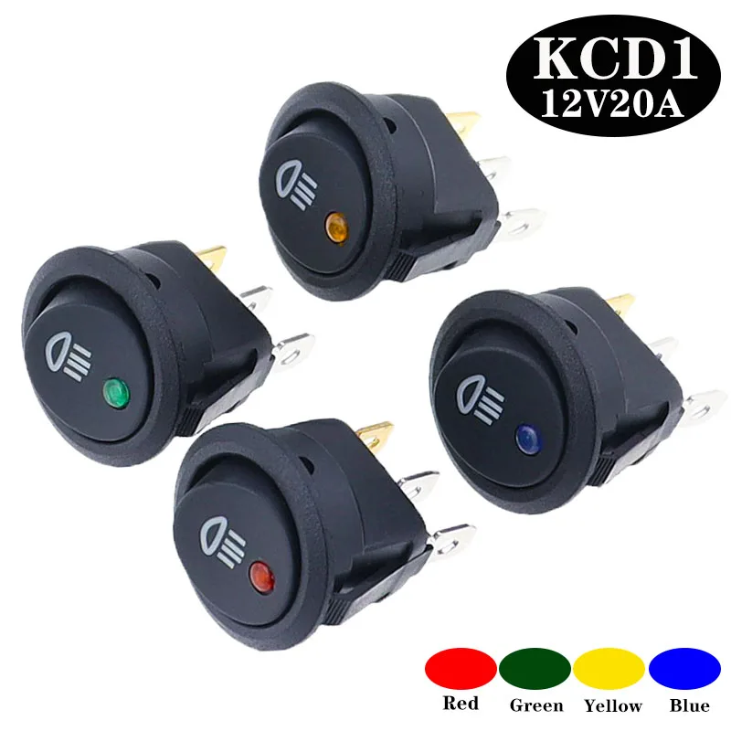 1 Uds recién llegados interruptor basculante rojo Led luz antiniebla lámpara símbolo coche Van camión 23mm DC 12V 20A ABS apto para coche Van camión