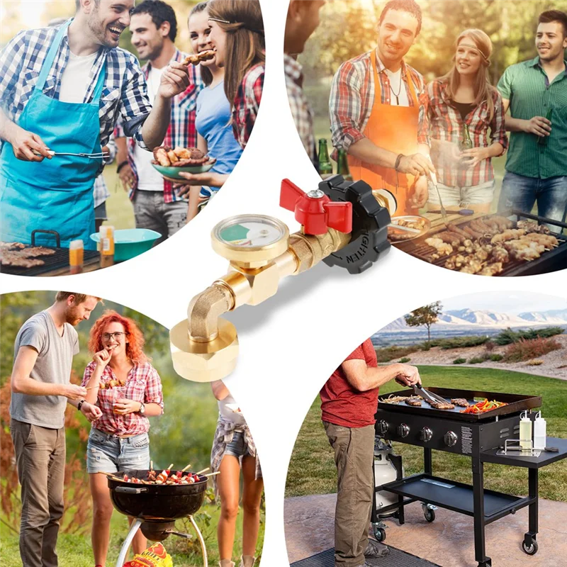 Propangas-Tank-Anschluss, Nachfülladapter, Gas-Manometer, Füllstandsanzeige mit Manometer, explosionsgeschützte Verbindung-A21R