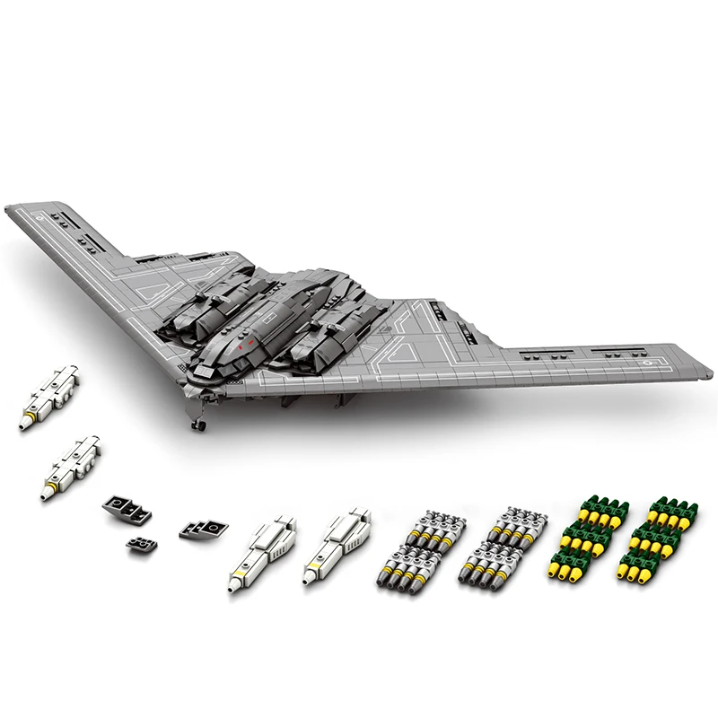 2063PCS Kids Blokken Speelgoed Militaire Vliegtuigen B-2 Stealth Strategische Bommenwerper Bouwstenen Speelgoed Model Vliegtuig Bricks Geschenken